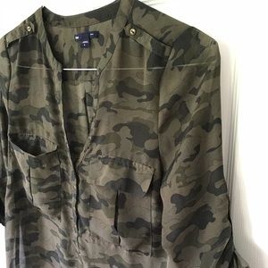 Express Tops - Camo print blouse Express Tops - Camo print blouse